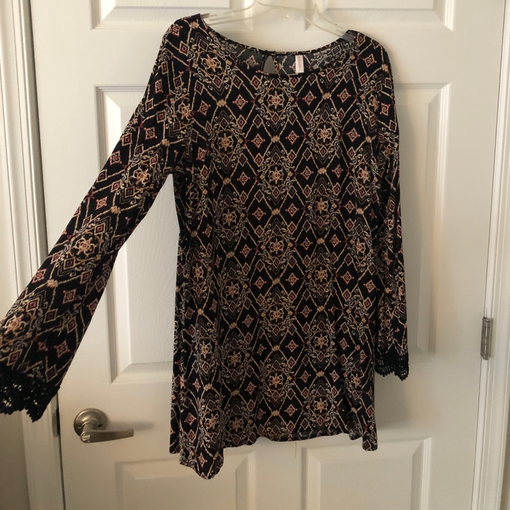 Print shift dress